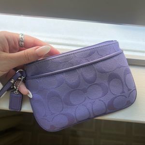 Purple coach wristlet